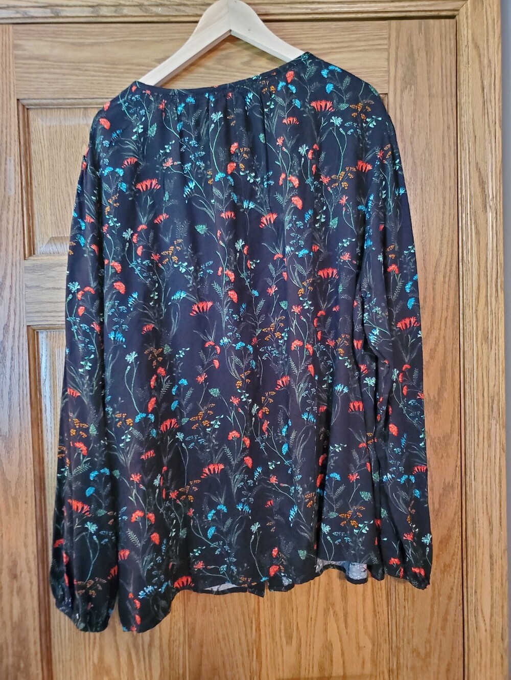 NWT Lane Bryant Floral Long Sleeve Peasant Blouse Boho Cottagecore Size 22. - Picture 6 of 9